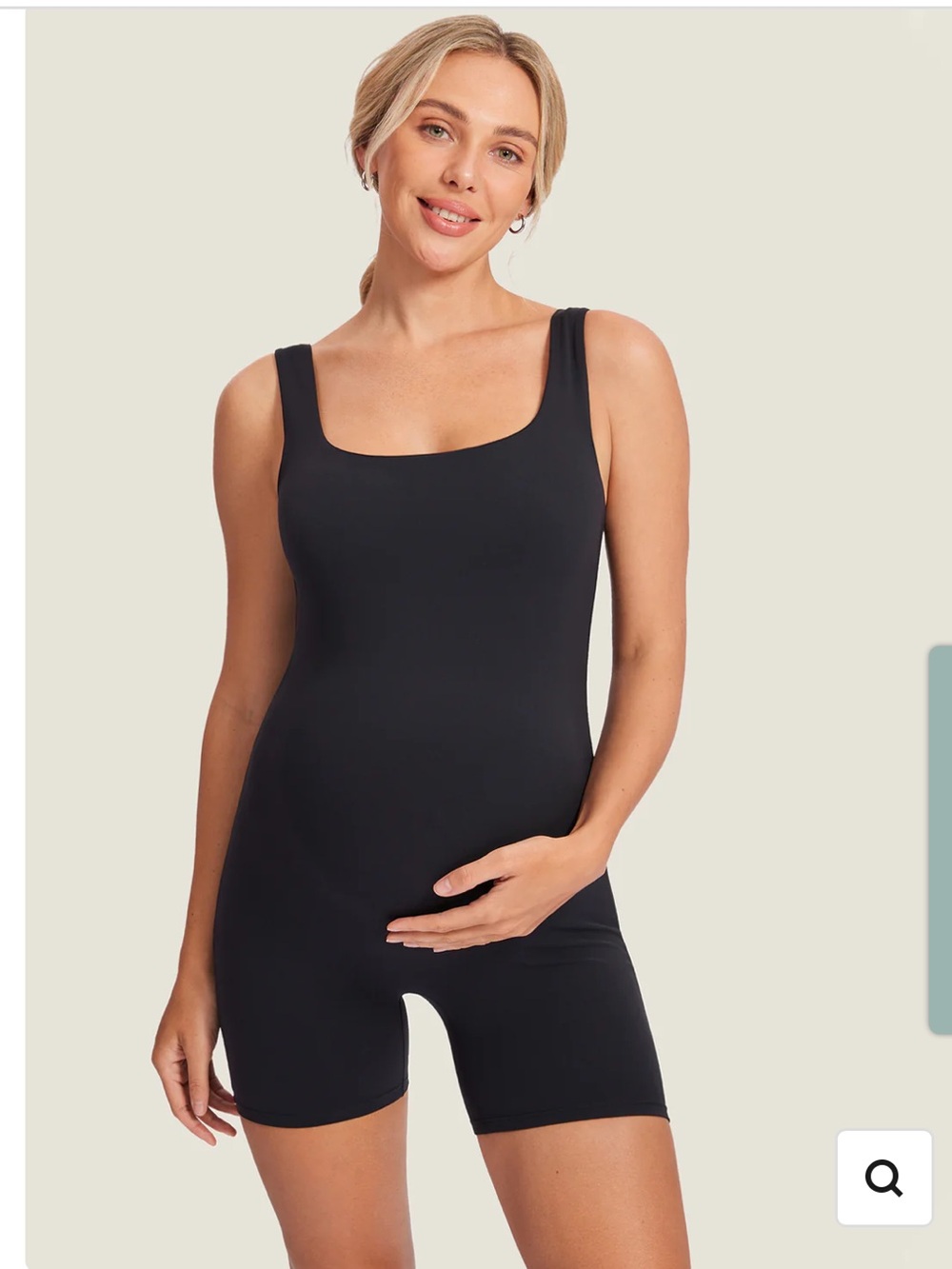 Momanda Black Maternity Romper S